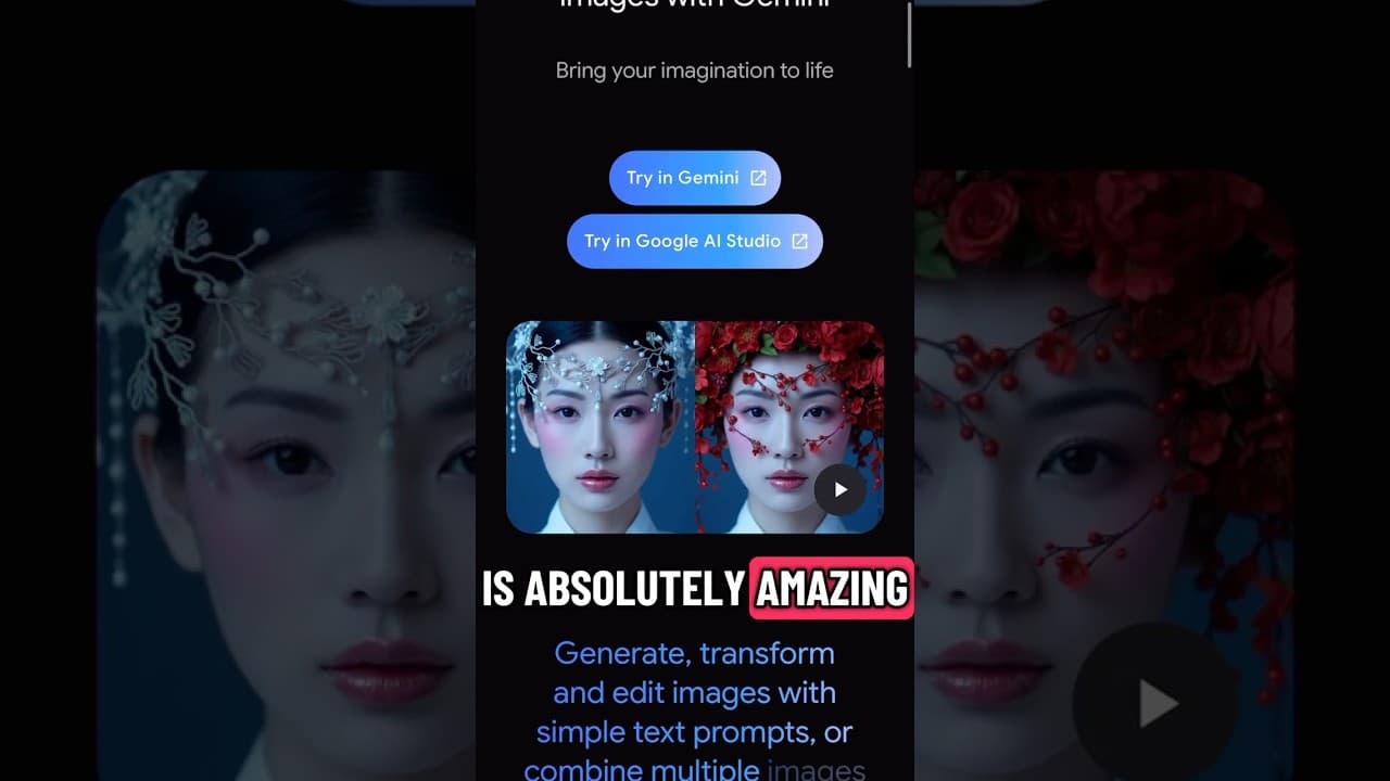 Gemini 2.5 Flash - Nano Banana #ai #gemini #chatgpt #banana