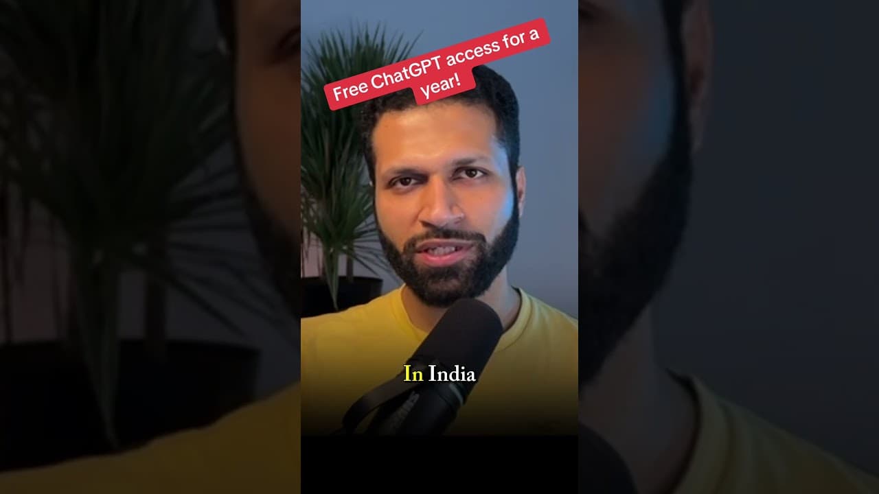 ChatGPT Go is a new plan for India and is free for a year. #ai #fyp #chatgpt