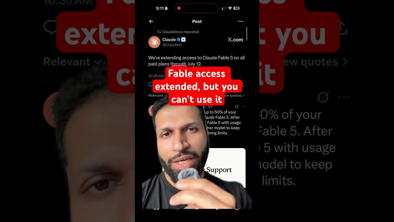 Fable is available for all, but can you use it? #claude